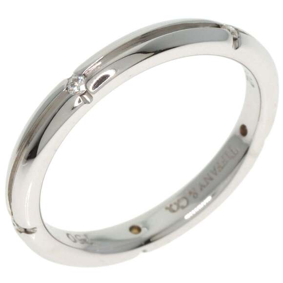 TIFFANY 18k Silver Diamond Ring - Picture 2 of 7